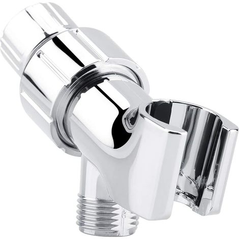 CCYKXA  Support monté sur bras de douche Chromage Pomme de douche à 3 voies Inverseur Accessoires de salle de bain Support de pommeau de douche