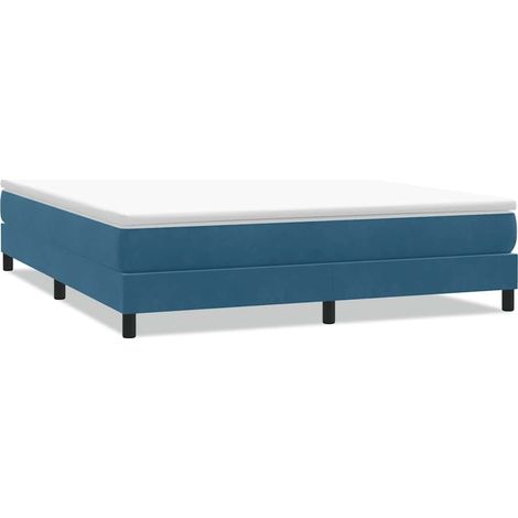 Maison Exclusive - Cama box spring sin colchón terciopelo azul os (1/5)