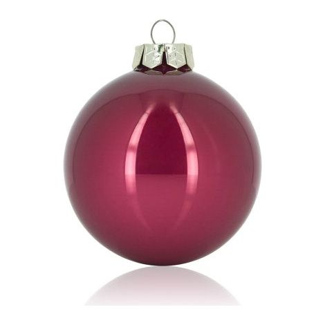 ARPIMEX Box 16 Sfere Natale Vetro D 80 Mm  Porpora