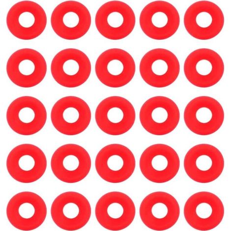 Ej.Life 25 Stück rote Silikon-Grolsch-Dichtungen für Bügelverschlussflaschen, Dichtungen für Heimbrau-Bierflaschen, Silikon-Grolsch-Dichtungsringe für Bügelverschlussflaschen (1/5)