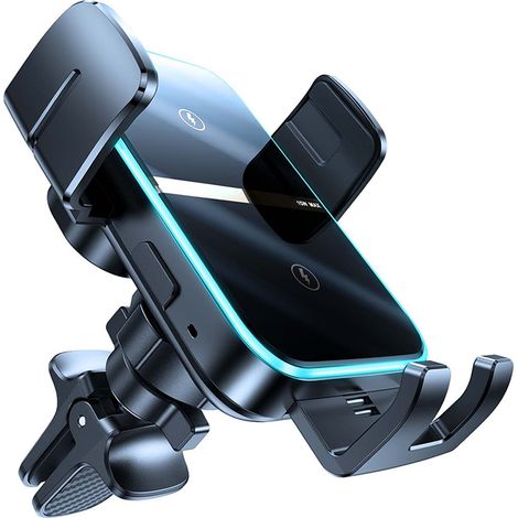 Support de téléphone portable pour voiture avec fonction de charge, support de téléphone portable pour voiture à charge par induction (1/4)