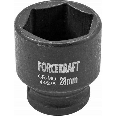 Vaso de impacto de 1/2" (28 mm) de 6 puntas corto (1/2)