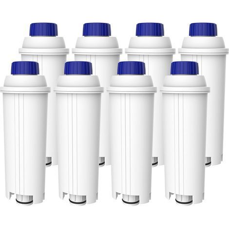8 Filtre à eau, Compatible De'Longhi DLSC002, Pour Machine café Expresso ECAM, Réduction chlore (1/5)
