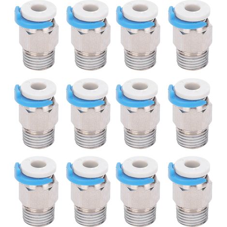 12 Pièces Raccords Pneumatiques Rapides pour Imprimante 3D CR-10, Connecteurs Filetés M10 pour Extrudeur (1/5)