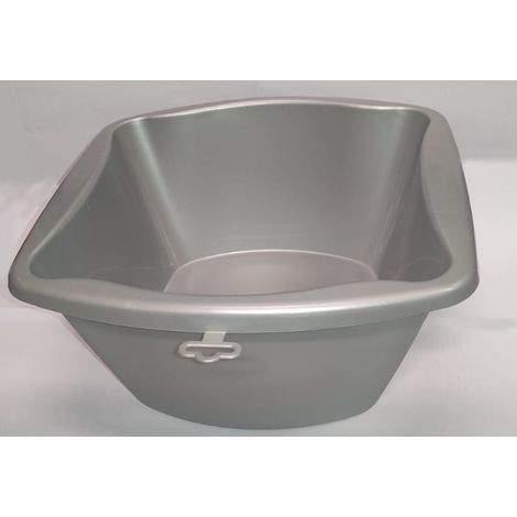 CASACOLOR - BACINELLA IN PLASTICA QUADRATA 36CM - COLORE GRIGIO