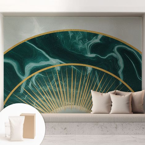 Tapete Vliestapete mit Kleber für Wohnzimmer Schlafzimmer Küche - Wanddekoration Eleganter Marmor 208x146 cm (1/5)
