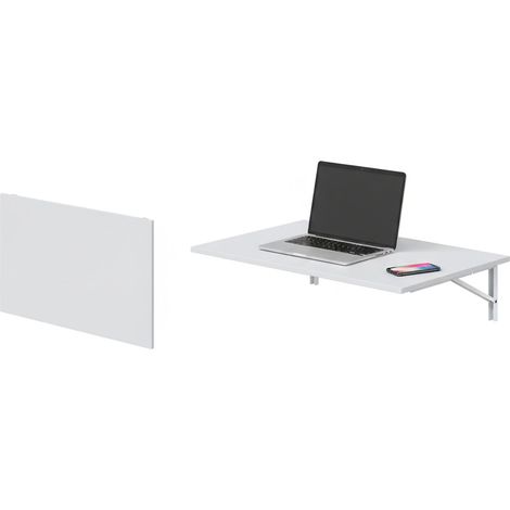 Klappbarer Tisch Grandate, ein Platz, Platzsparend, rechteckig, 78x50x21h cm, Weiß