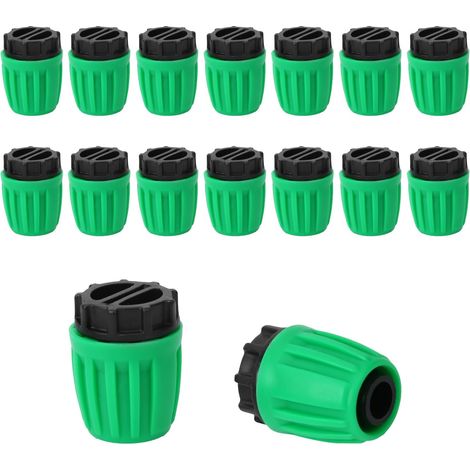 16pcs Embouts Irrigation 1/2" pour Tuyaux Goutte-à-Goutte de 16mm (Diamètre Intérieur 1/2" x Diamètre Extérieur 0,6-0,63"), Anti-Chute Bouchons à Écrou de Blocage Cannelés (1/5)