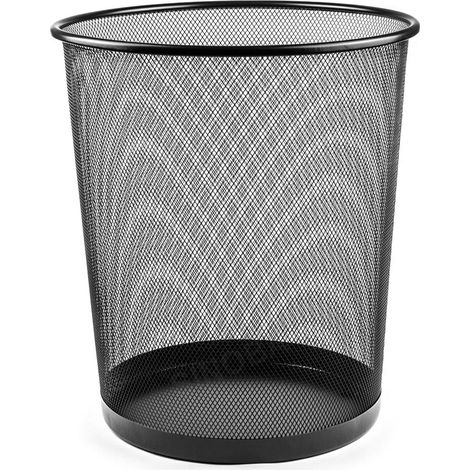 Cestino/bidone in filo metallico, altezza 9 litri, nero