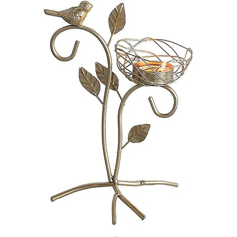 Décorations de Noël en fer forgé, bougeoirs de style occidental, objets de décoration de table et petits ornements (modèle 3015-3 P) (dimensions du produit : 21 x 13 x 13 cm) (1/5)