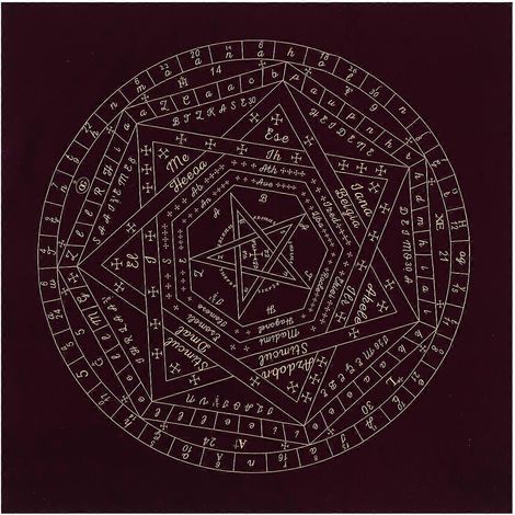 Nappe de table délicate pour tarot, nappe de bureau créative pour la divination par le tarot (1 pièce)-60.00X60.00X0.10CM-Purple (1/4)