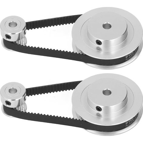 2 Paires de Poulies GT2 en Aluminium avec Courroies Synchrones 200mm, Alésage 5mm pour Imprimante 3D CNC (1/5)