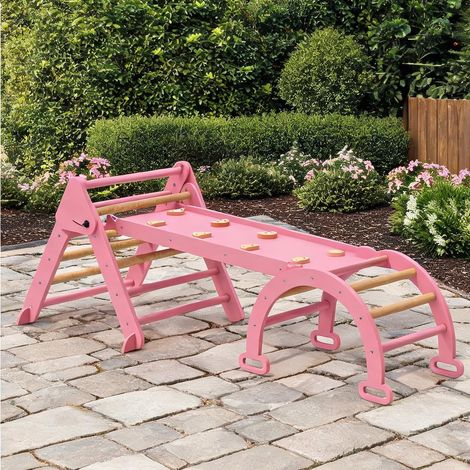 Structure d'escalade multi-activités 7 en 1 en bois pour enfants (1/5)