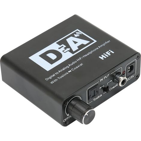 Convertisseur Audio Numérique vers Analogique avec Sortie RCA pour Téléviseur - Contrôle du Volume HD (1/5)