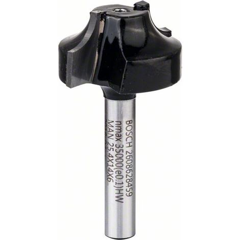 Bosch PROFILfräser, 6 mm, R1 6,3 mm, D 25,4 mm, L 14 mm, G 46 mm