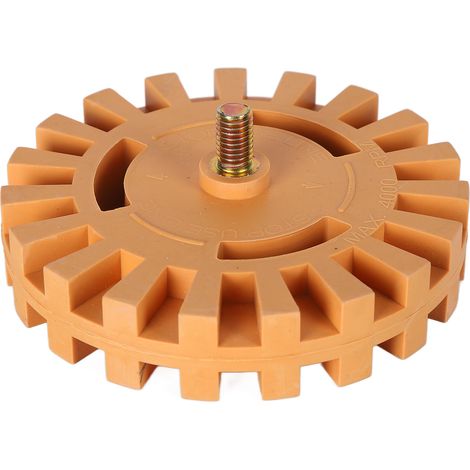 Roulette Gomme Caoutchouc 4 pouces pour Retrait Autocollants Vinyl et Adhesif Auto Camion Vitre Outil Drill avec Adaptateur et Rondelle Mousse (1/5)