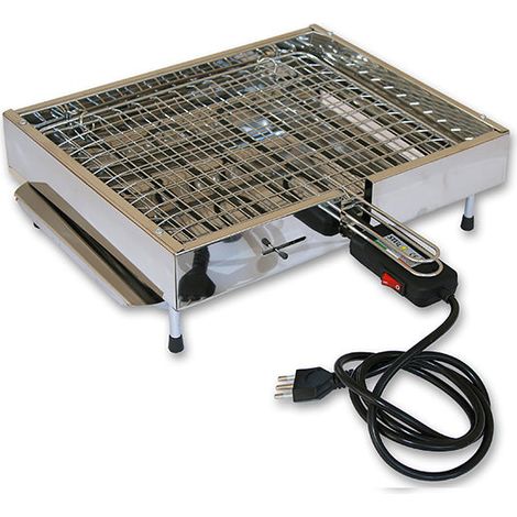 Bistecchiera griglia elettrica satinata in acciaio inox 2200 Watt Made in Italy La Stella - ST 2200