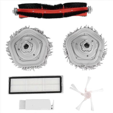 Pièces détachées pour robot aspirateur et laveur autonettoyant Bot W10 et W10 Pro : brosse latérale principale, filtre HEPA, lingettes de lavage (1/5)