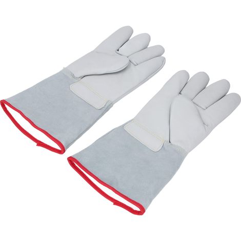 2 Gants Anti-Gel Confort Renforcés Cuir Épais Protection Froid Extrême pour Azote Liquide Glace Carbonique Manipulation 31 cm