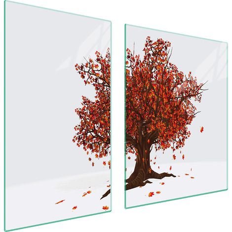 ASSIETTE EN VERRE et PLANCHE À DÉCOUPER 100x52 ARBRE (1/5)