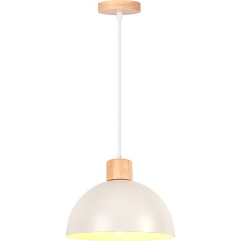 Plafones De Metal Vintage Blanco Lámpara Colgante Moderna Lámparas De Colgar Sencilla E27 Para Restaurante Cocina