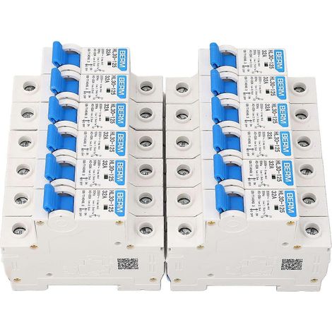 12 disjoncteurs miniatures 1P, interrupteurs de sectionnement unipolaires pour usage privé et commercial, 230 V (1/4)