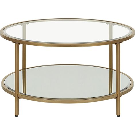 Couchtisch BIRNEY Sicherheitsglas Gold (1/5)