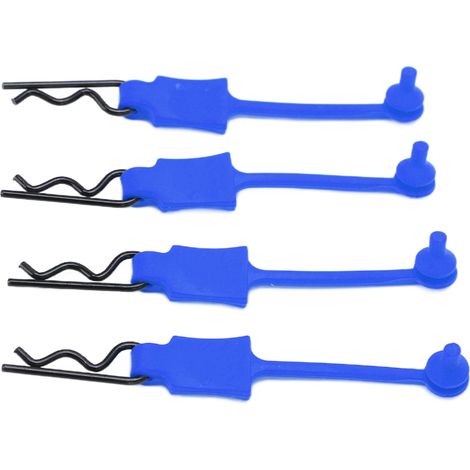 Lot de 4 clips de fixation universels pour carrosserie de voiture RC 1/10, accessoires de remplacement pour carrosserie de modèle réduit, bleu foncé (1/5)