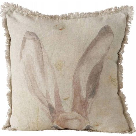 Boltze Cojín decorativo con flecos Rabbit beige 45x45 cm