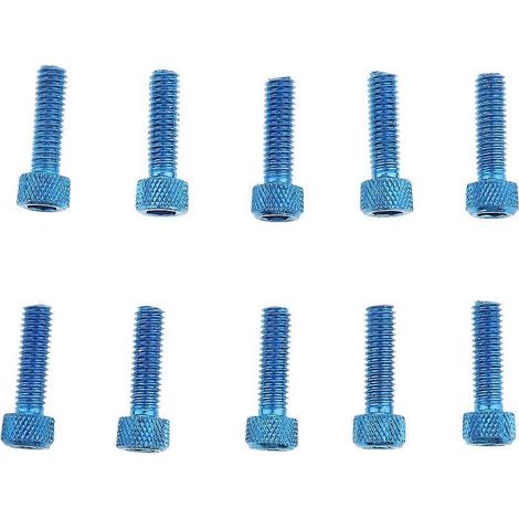10 vis à tête hexagonale creuse en aluminium bleu M6 x 20 mm (1/5)