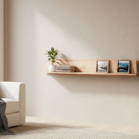 Mensola Focognano, un Ripiano, Portata Ripiani 5, 120x19.5x24h cm Marrone Rovere Nodi (1/5)
