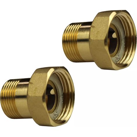 Messing Verschraubungssatz 3/4" IG x 1/2" AG 2 Stück inkl. (1/4)