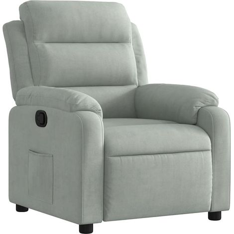 Maison Exclusive - Relaxsessel Hellgrau Samt