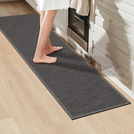 Tapis Cuisine Devant Evier 43x150cm, Tapis Couloir, Gris (1/5)