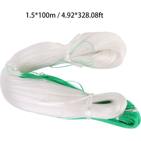Klima-Pflanzenstütznetz 1,5 x 100 m, hochdichtes Polyethylen, 6 Stränge, Garten-Anbauset