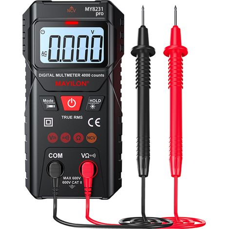 TRMS Digitalmultimeter mit berührungsloser Spannungserkennung (NCV), 4000 Zähler
