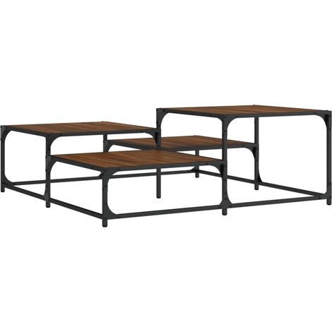 Maison Exclusive - Couchtisch Braun Eichen-Optik 107x107x40 cm Ho