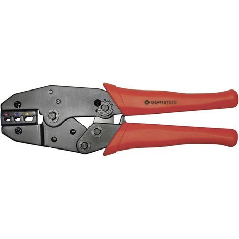 Bernstein – Pince à sertir cosse 30612 pour cosses isolées 0.5 à 6 mm² – Design ergonomique – Mécanisme à cliquet pour confort et précision - W556401 (1/4)