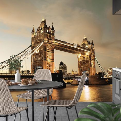 Papier peint panoramique - Tower Bridge Londres - 130 cm x 86 cm (1/4)