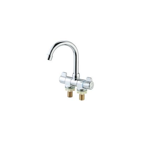 Robinet Mitigeur Pliable Cuivre Chromé 360° Rotation Eau Chaude Froide Camping-Car Caravane Montage Deck Mur (1/5)