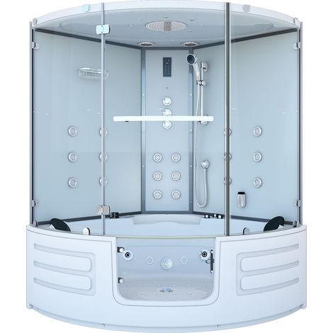 Dampfdusche Whirlpool Dusche Duschkabine K70-WS-TH-EC 150x150cm 2K Scheiben Versiegelung (1/5)