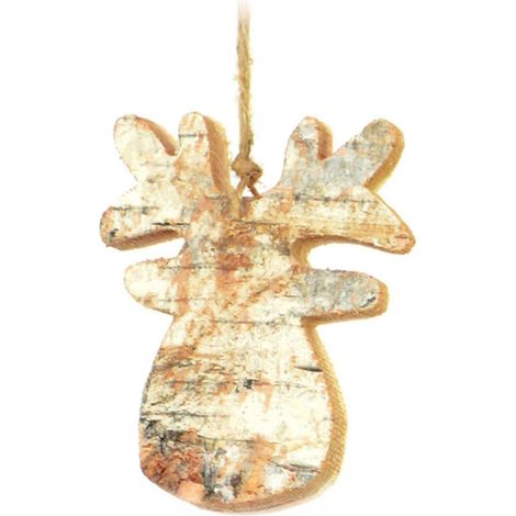8cm Real Woodn Ornament for Christmas Tree Hanging Decorations Heand Crafted -REINDEER (1/3)