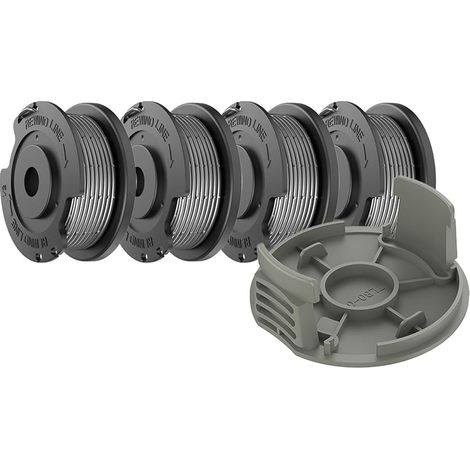 F016800569 Bobine de fil Compatible avec tondeuse à gazon Bosch EasyGrassCut 18 23 26, Ø1,6 mm-5m de longueur Bobine de rechange (4 bobine de tondeuse + 1 couvercle de tondeuse) (1/5)