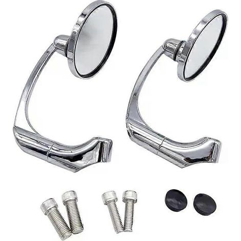 Paar 8/10 mm Retro-Rückspiegel für Motorräder, universelle Seitenspiegel für Roller, Cruiser und Chopper (JXLGV) (1/5)