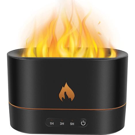 Aroma-Diffusor mit Flammeneffekt, 250 ml, mit 2 Beleuchtungsmodi und 3 Timern, Luftbefeuchter-Diffusor (1/5)