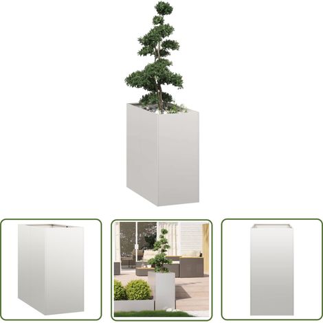 vidaXL Pflanzkübel 40x80x80 cm Edelstahl (1/5)