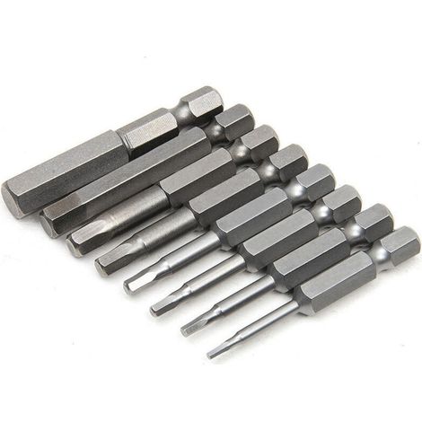 [JAMAIS UTILISÉ]  magnetischer Schraubendreher mit Sechskantschaft, magnetische Schraubendreher-Bits, S2-Stahl, Triwing-Schraubendreher, 1,5/2/2,5/3//4/5/6/8 Inbus-Bit, elektrischer Schraubendreher fü