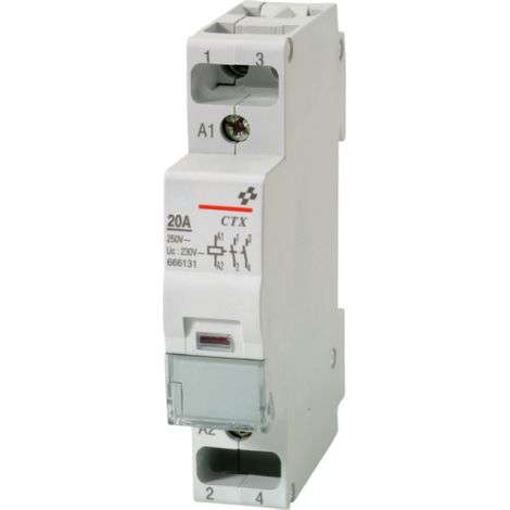 Contacteur modulaire de puissance 20A ou 24A - Type de contact - Bobine 48V - 2NO (2F) - Ouvert au repos