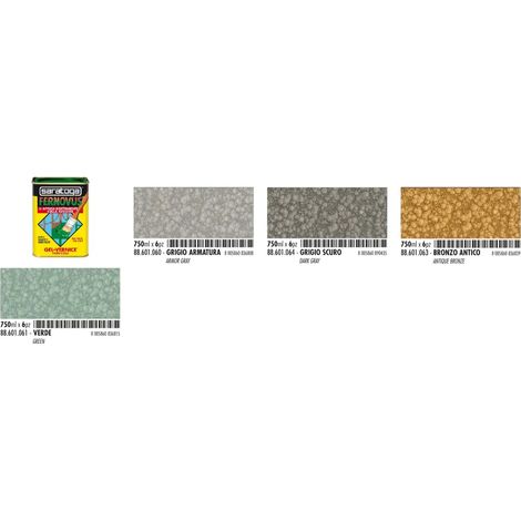 Fernovus Saratoga Vernice Gel Pittura Smalto Antiruggine effetto 2in1 da 750 ml - Colore: BRONZO ANTICO MARTELLATO