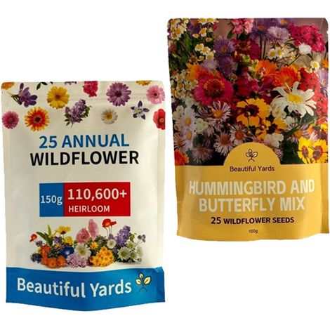 2-Pack Graines de Fleurs 100 g + 150 g – Mélange Coloré pour Jardin, Balcon et Terrasse (1/5)